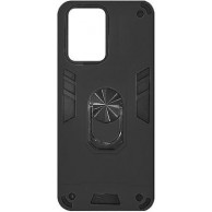 Xiaomi Poco X5 Pro Hybrid Shockproof Armor Case 360 Degree Metal Rotating Ring Car Mount Holder Black (oem)