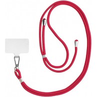 Κορδόνι Λαμού για κινητά Universal Neck Strap Cord for Mobile Phones Red (oem)