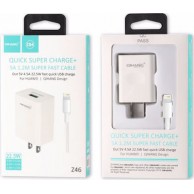 Φορτιστής QIHANG Z46 Lightning Cable Plug 5V 4.5A Phone Super Fast Charging USB Charger QIHANG