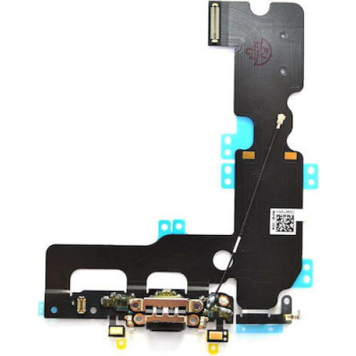 Καλωδιοταινία με Θύρα Φόρτισης & Μικρόφωνο Μαύρη (iPhone 7 Plus)