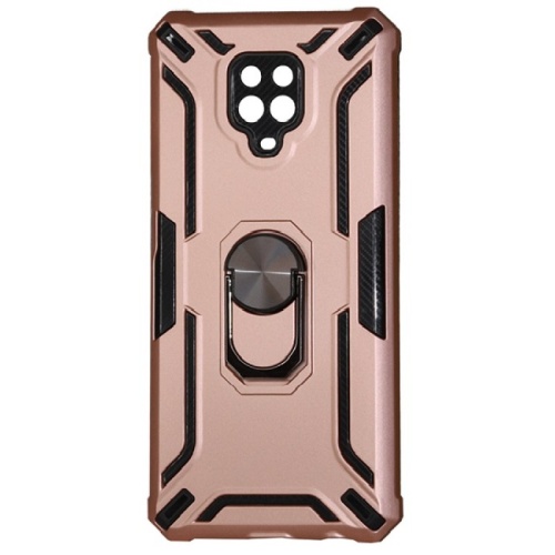 Xiaomi Redmi Note 9  Hybrid Shockproof Armor Case 360 Degree Metal Rotating Ring for Car Mount Holder GOLD (oem)