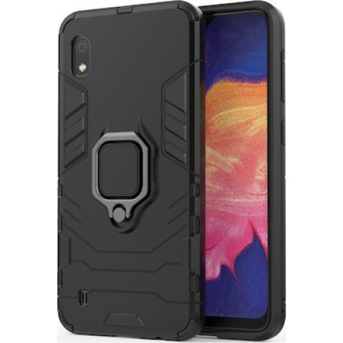 Ring Armor Case Kickstand Tough Rugged Cover for Samsung Galaxy A10 black