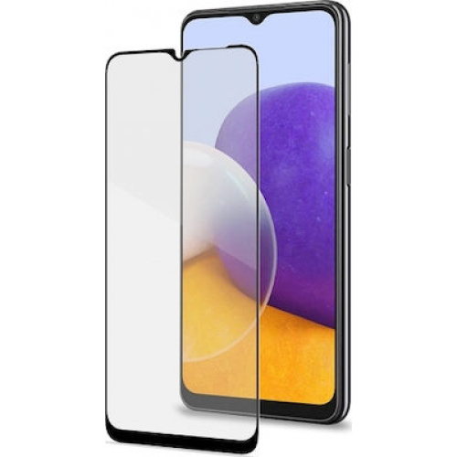 Προστατευτικό τζάμι Full Glue Full Face Tempered Glass 9H Samsung Galaxy A22 4G μαύρο ΟΕΜ