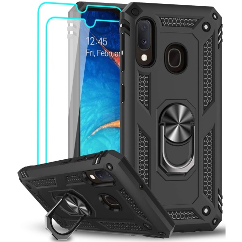 Ring Holder Back Cover Μαύρο  SAMSUNG Galaxy  A20-A30