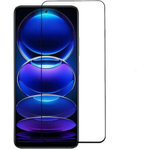 Τζαμάκι Προστασίας Tempered Glass 9D Full Glue για Xiaomi Redmi Note 12 / Poco X5 – Μαύρο  OEM