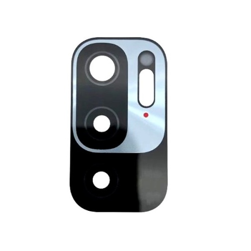 XIAOMI NOTE 10S(M2101K7BG) REAR BACK CAMERA FRAME ΠΙΣΩ ΠΛΑΙΣΙΟ ΚΑΜΕΡΑΣ + CAMERA GLASS LENS ΤΖΑΜΑΚΙ ΚΑΜΕΡΑΣ SHADOW  ΜΑΥΡΟ