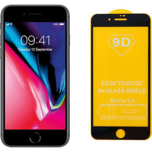 Idol 1991 9D Full Face Tempered Glass Black (iPhone 8 / 7)