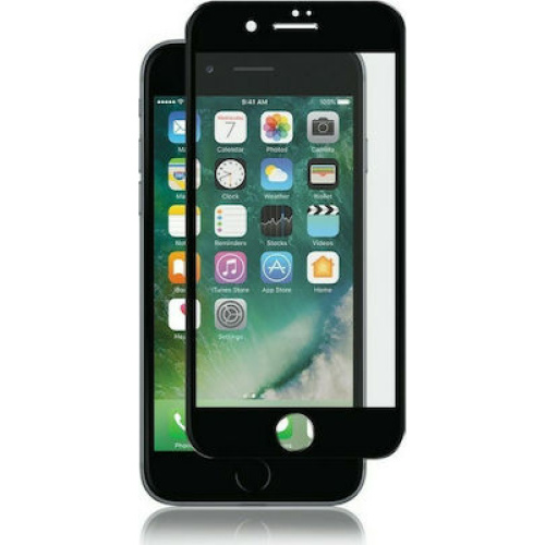 Προστατευτικό τζάμι 9D Full Glue Full Face Tempered Glass 9H Αpple iPhone 6/6S μάυρο