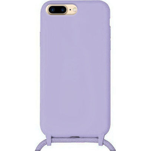 Liquid Silicon Case Με Κορδόνι For iPhone 7/8 Plus Violet
