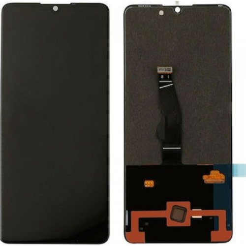 LCD and Touch Screen Replacement with Bracket for Huawei P30 OLED Black
