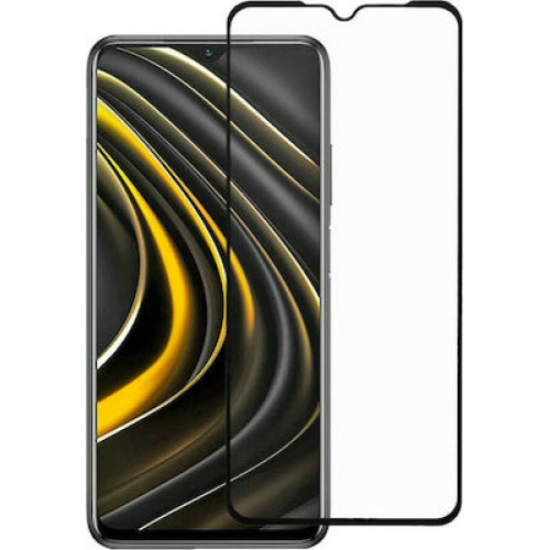 2.5D Full Screen Covering Tempered Glass Screen Protector για το Xiaomi Poco M3 - Black