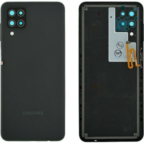 SAMSUNG A12 A125 BATTERY COVER +LENS BLACK 3P