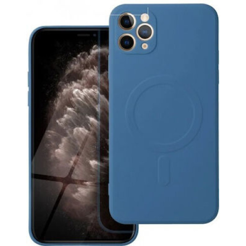 Θήκη Real Smooth Silicone Magsafe Apple iPhone 11 Pro Max (6.5") Blue