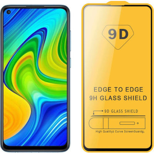 Full Glue Tempered Glass Black (Redmi Note 9S / 9 Pro)
