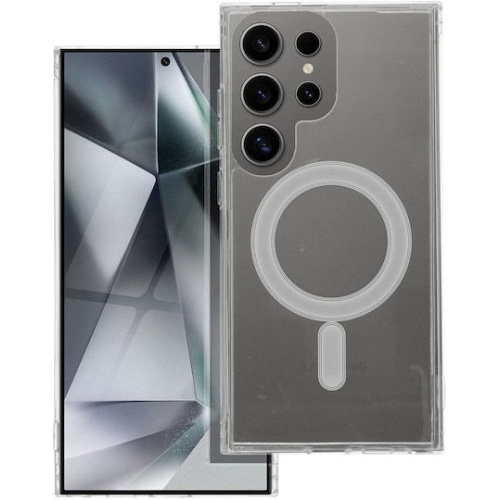 CLEAR MAG COVER case compatible with MagSafe for SAMSUNG S25 Ultra transparent