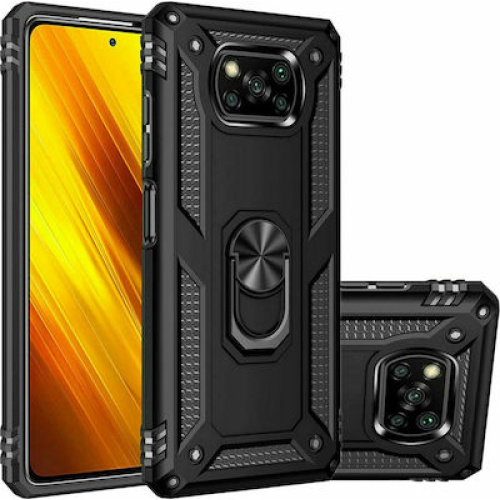Xiaomi Poco X3 - Θήκη Armor με Finger Ring Μαύρο