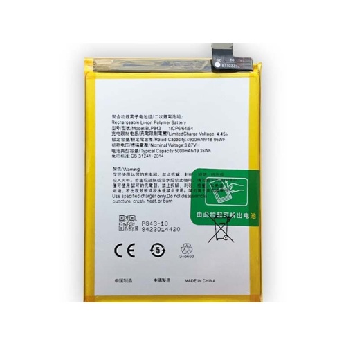 OPPO 5000mAh/19.35WH 3.87V BLP843 Battery for OPPO K7X